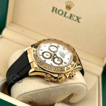 Rolex Daytona 40mm White Dial 116518 Yellow Gold Watch