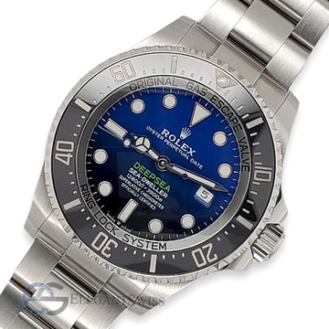 Rolex Sea-Dweller Deepsea 44mm D-Blue James Cameron Dial Stainless Steel Oyster Watch 126660 Box Papers