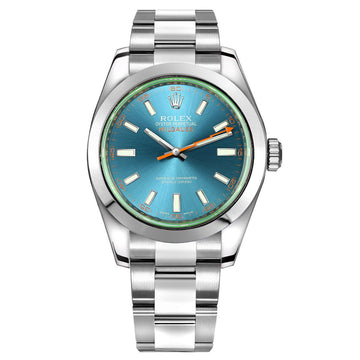 Rolex Milgauss 40mm Blue Dial Stainless Steel Watch 116400GV Box Papers