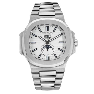 Patek Philippe Nautilus 40.5mm White Dial Stainless Steel Watch 5726/1A-010 Box Papers