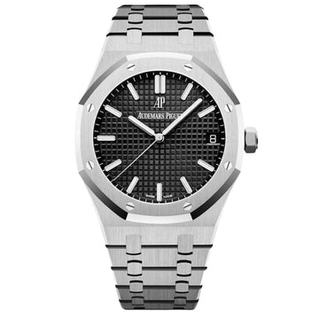 Audemars Piguet Royal Oak 41mm Black Dial Stainless Steel Watch 15500ST.OO.1220ST.03 Box Papers