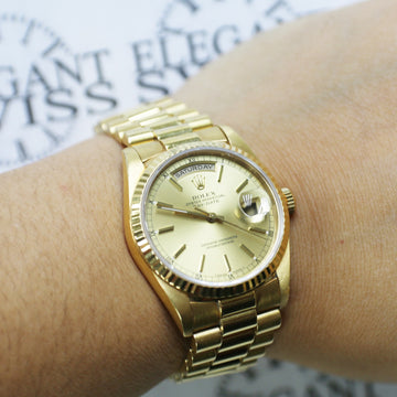 Rolex President Day-Date Yellow Gold 36mm Watch 18238