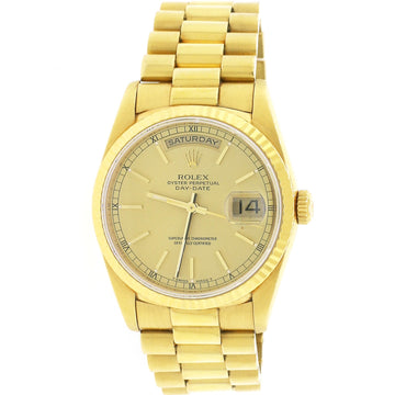 Rolex President Day-Date Yellow Gold 36mm Watch 18238