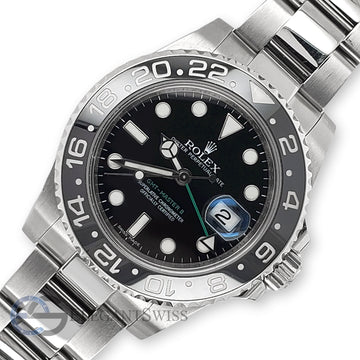 Rolex GMT-Master II 40MM Black Ceramic Bezel Stainless Steel Watch 116710