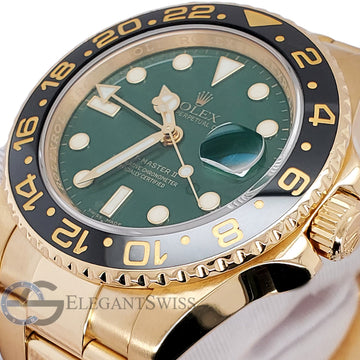 Rolex GMT-Master II 116718LN 40MM Green Dial Yellow Gold Watch Box Papers 2007