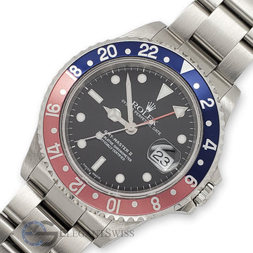 Rolex GMT-Master II 40mm Pepsi Bezel Stainless Steel Oyster Watch 16710