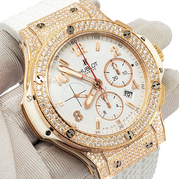 Hublot Big Bang Chronograph 44mm Factory Diamond Bezel/Case Rose Gold Watch 301.PE.2180.RW.1704