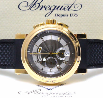 Breguet Marine Chronograph 18K Rose Gold Mens Watch 5827BR/Z2/5ZU