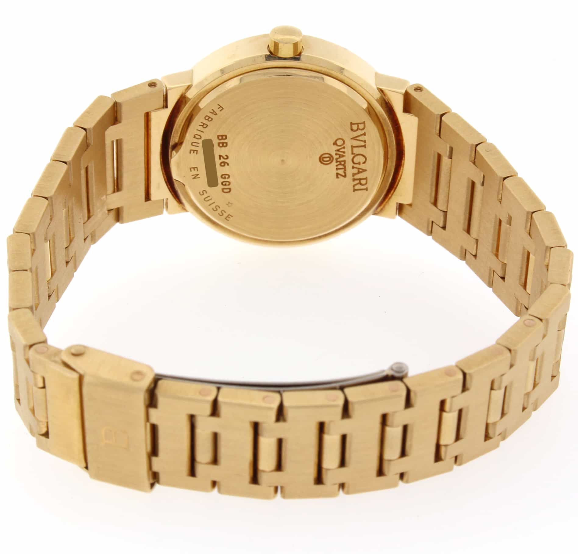 Bvlgari Bvlgari 18K Yellow Gold 26MM Black Dial Ladies Watch BB.26.GGD