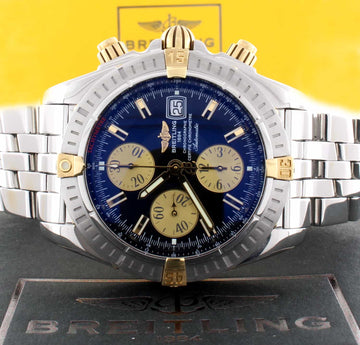Breitling Chronomat Evolution 2-Tone 18K Yellow Gold/Steel Automatic Mens Watch B13356