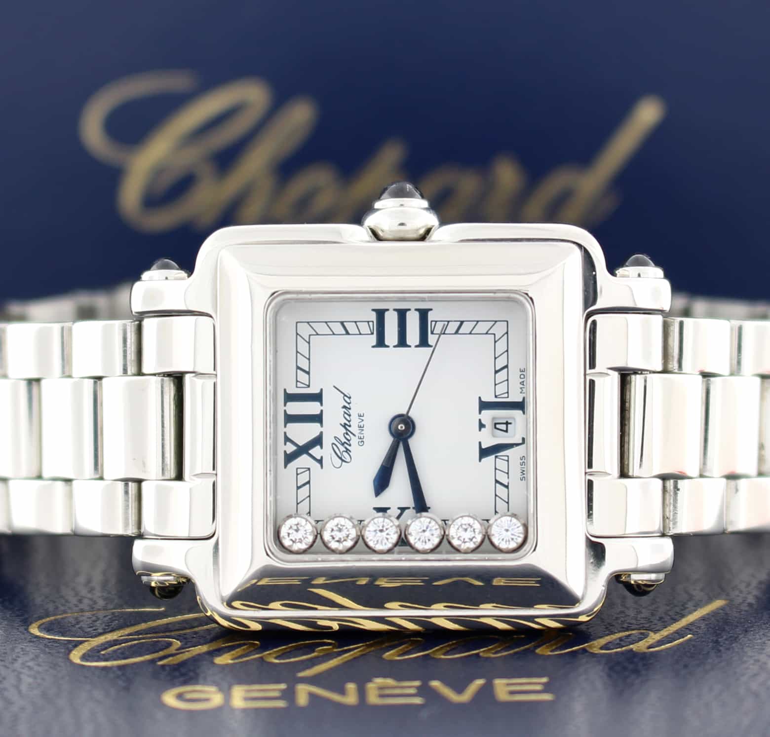 Chopard happy sport square hotsell ladies watch