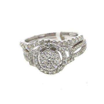 14K White Gold 0.98ct Diamond Ring Engagement Ring