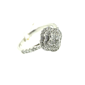14K White Gold 0.75ct Diamond Ring Engagement Ring