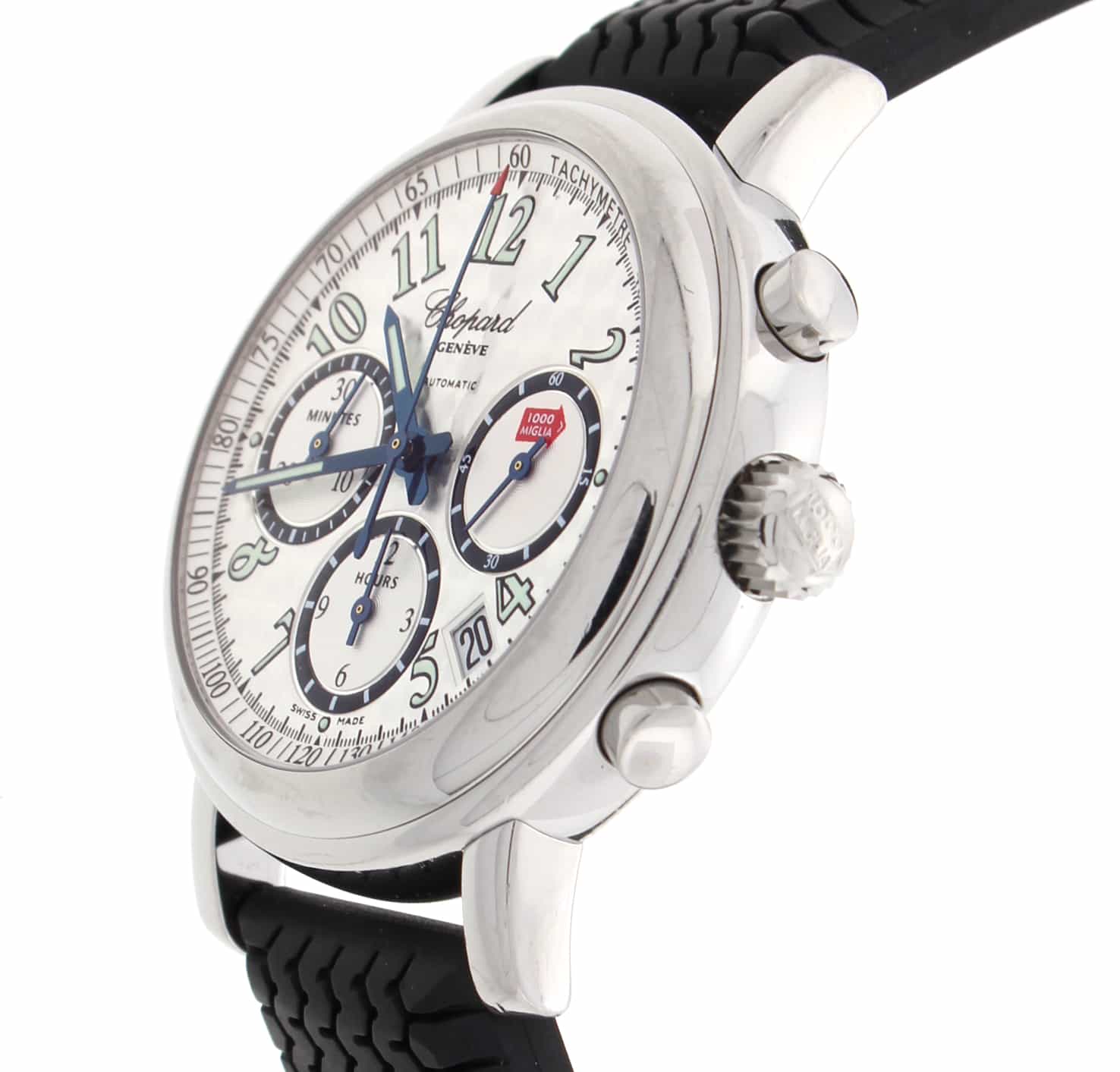 Chopard Mille Miglia 1000 Chronograph Silver Gray Dial Steel Mens Watch 168331 99