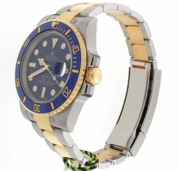 Unworn Rolex Submariner 2-Tone Blue Ceramic Bezel & Dial Oyster Watch Box Papers