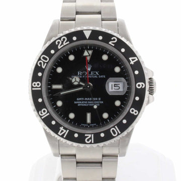 Rolex GMT-Master II Black Bezel 40MM Automatic Steel Mens Watch 16710