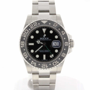Rolex GMT-Master II Black Bezel 40MM Automatic Stainless Steel Mens Watch 116710