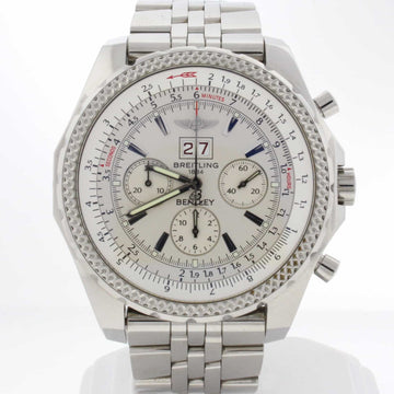 Breitling Bentley 6.75 Chronograph Ivory Dial Big Date Automatic Mens Watch A44362