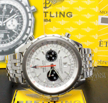 Breitling Chono-Matic 44MM Automatic Chronograph Stainless Steel Mens Watch A41360