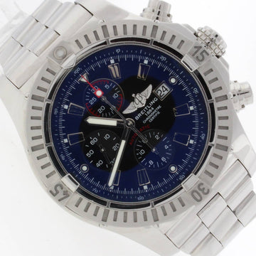 Breitling Super Avenger 49MM Chronograph Black Dial Automatic Stainless Steel Mens Watch A13370