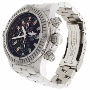 Breitling Super Avenger 48MM Chronograph Black Dial Automatic Stainless Steel Mens Watch A13370