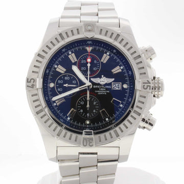 Breitling Super Avenger 48MM Chronograph Black Dial Automatic Stainless Steel Mens Watch A13370