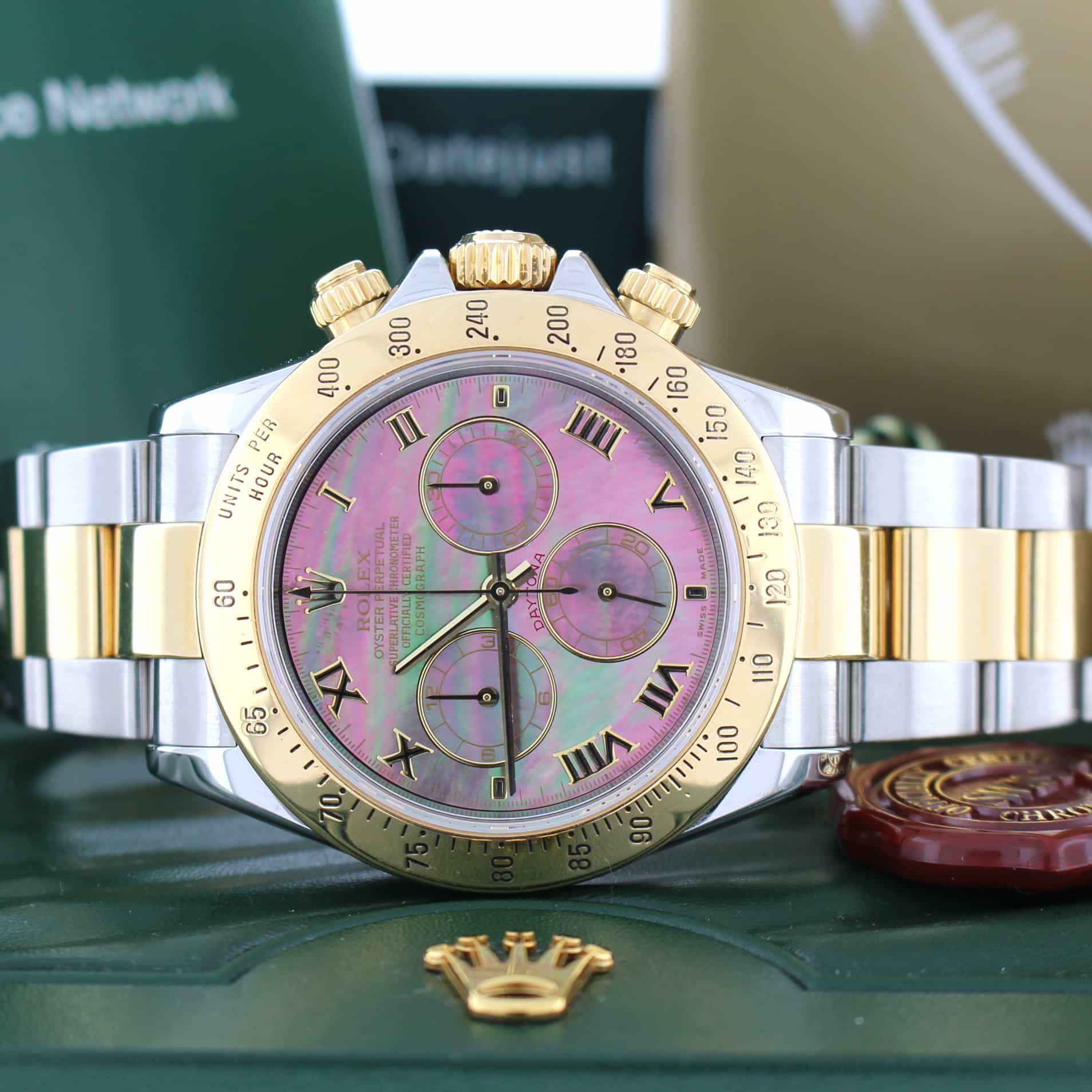 Rolex daytona tahitian mother of clearance pearl