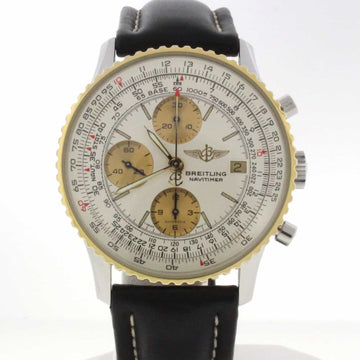 Breitling Navitimer Gold Bezel Chronograph Automatic Stainless Steel Mens Watch 81610