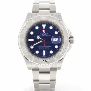 Rolex Yacht-Master Platinum & Stainless Steel 40MM Blue Dial Automatic Mens Watch 116622 Unworn