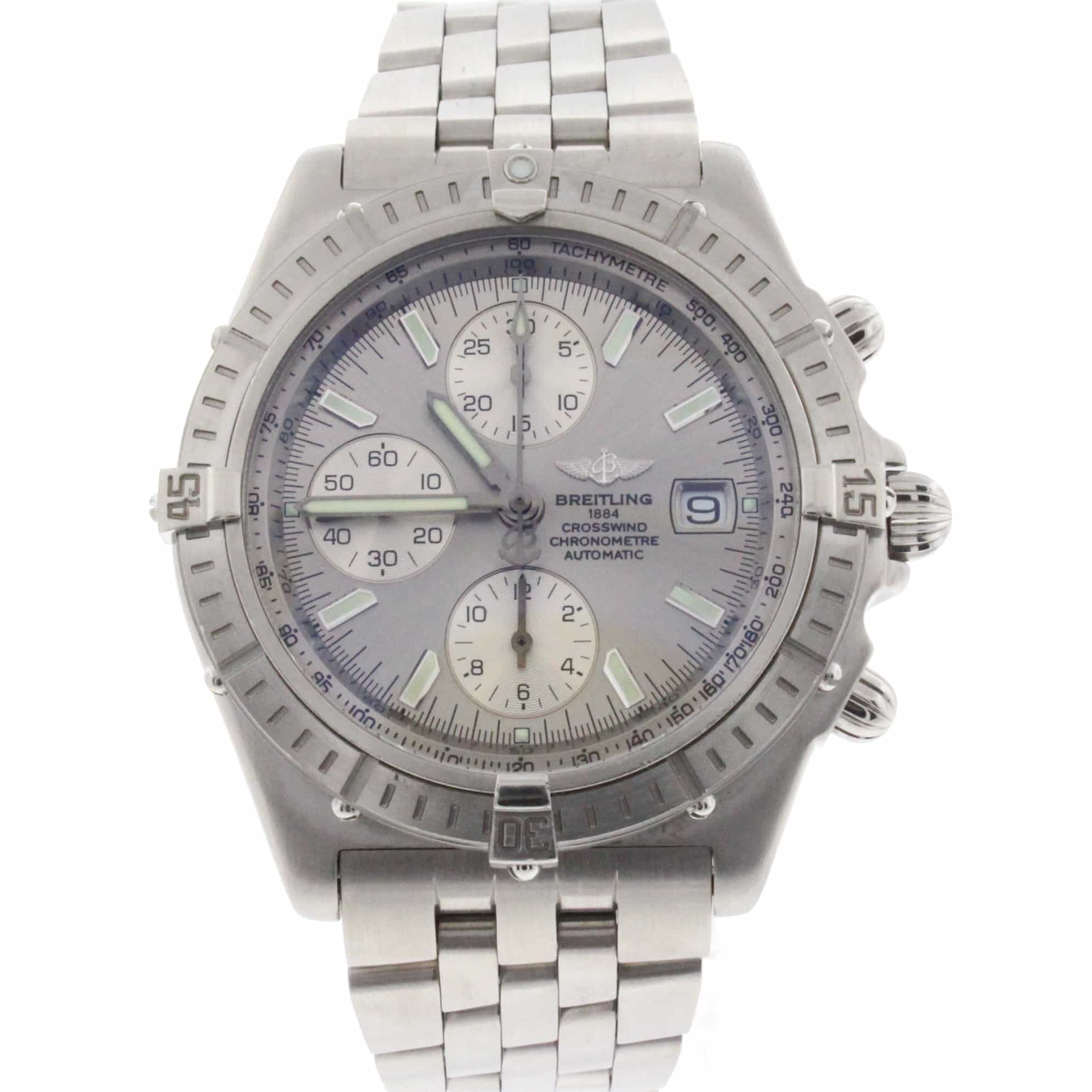 Breitling Crosswind Racing Silver Dial 49MM Chronograph Automatic Stai