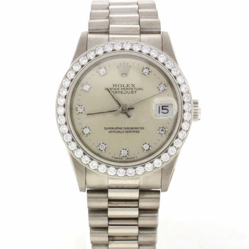 Rolex President Midsize Original Diamond Dial White Gold 31MM Automatic Watch 68279