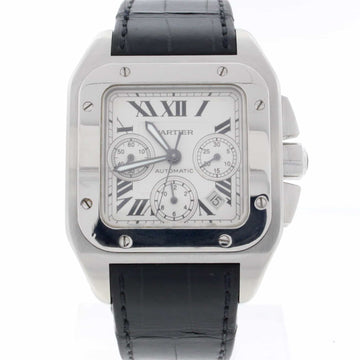Cartier Santos 100 Chronograph XL Automatic Stainless Steel Mens Watch W20090X8