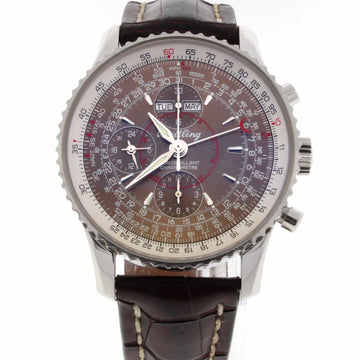 Breitling Montbrillant Datora Calendar 43MM Chronograph Automatic Stainless Steel Mens Watch A21330