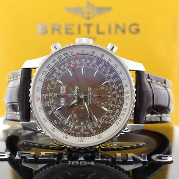 Breitling Montbrillant Datora Calendar 43MM Chronograph Automatic Stainless Steel Mens Watch A21330