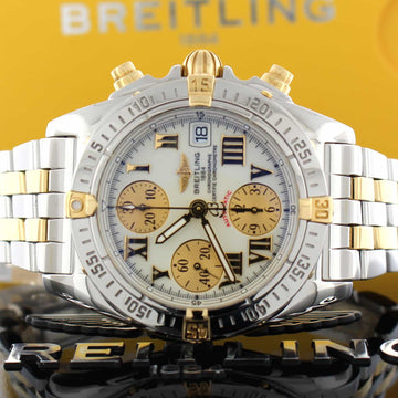 Breitling Chrono Cockpit 18K Yellow Gold/Stainless Steel 39MM Automatic Mens Watch B13358