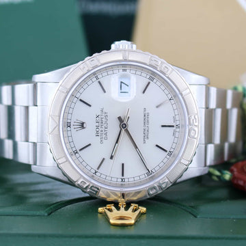 Rolex Datejust Thunderbird Turnograph 18K Gold Bezel 36MM Automatic Mens Watch 16264