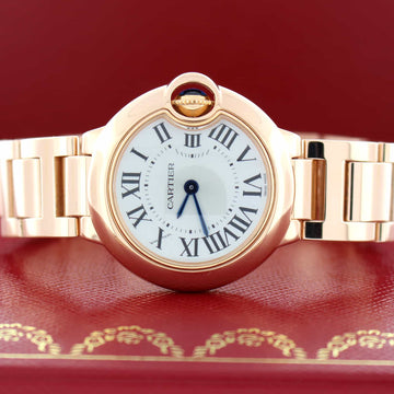 Cartier Ballon Bleu 18K Pink Gold 28MM Ladies Watch W69002Z2