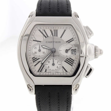 Cartier Roadster Chronograph XL Automatic Stainless Steel Mens Watch W62019X6