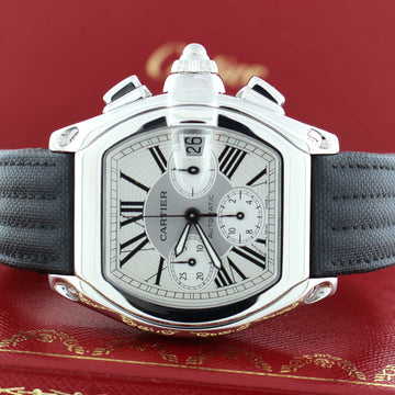 Cartier Roadster Chronograph XL Automatic Stainless Steel Mens Watch W62019X6