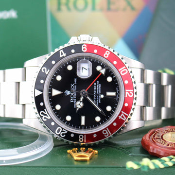 Rolex GMT-Master II Coke Bezel 40MM Automatic Stainless Steel Mens Watch 16710