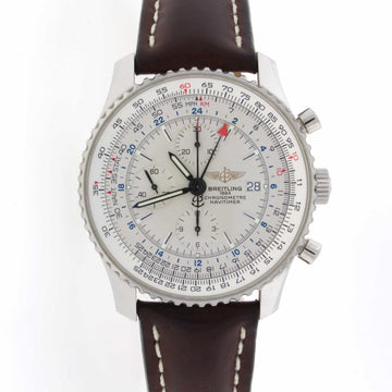 Breitling Navitimer World GMT Chronograph 46MM Automatic Stainless Steel Mens Watch A24322