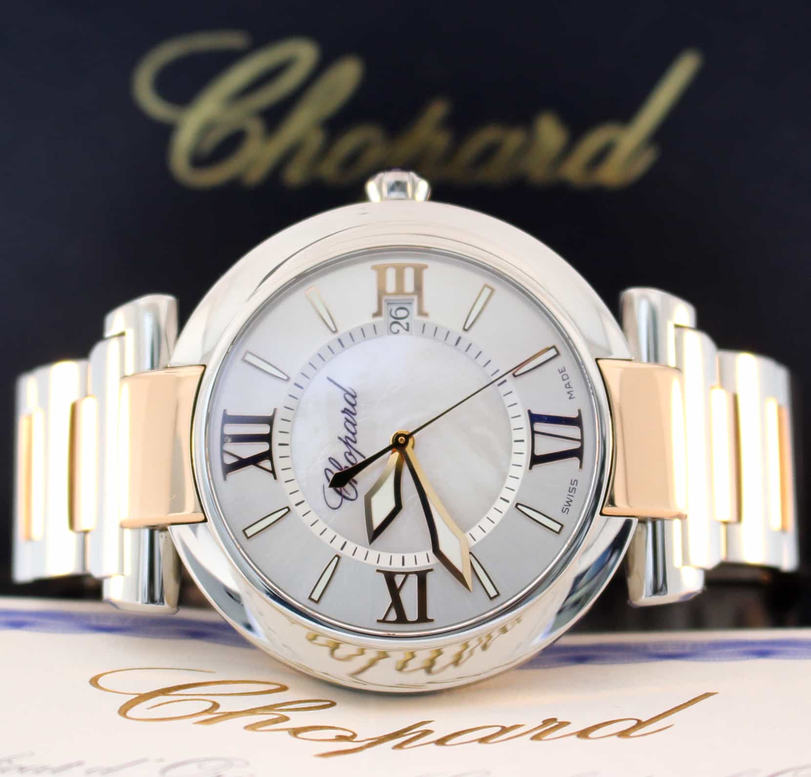 Chopard Imperiale 18K Rose Gold Stainless Steel Original Mother of P