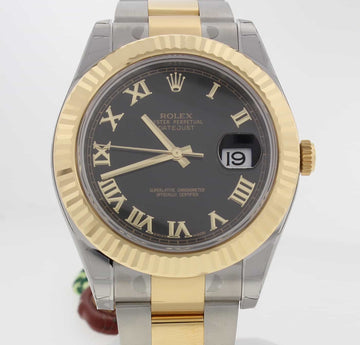 Rolex Datejust II 2-Tone 18K Yellow Gold/Stainless Steel 41MM Automatic Mens Watch 116333