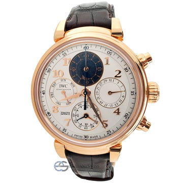 IWC Da Vinci Perpetual Calendar Chronograph 43mm Rose Gold Watch IW392101 Papers 2021
