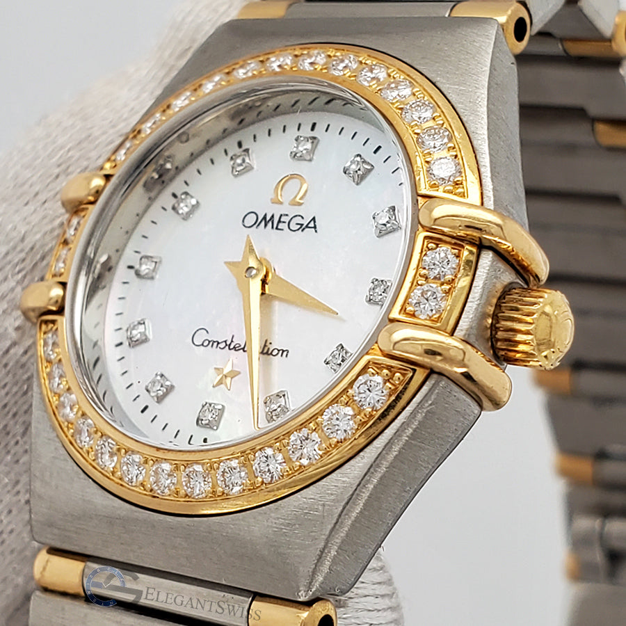 Omega constellation diamond bezel sale