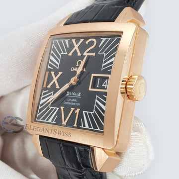 Omega De Ville X2 35mm Big Date Rose Gold Men’s Watch 7713.50.31 Box