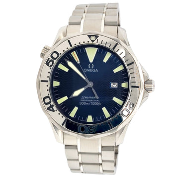 Omega Seamaster Professional Diver 300M 41mm Electric Blue Wave Dial Watch 2265.80.00