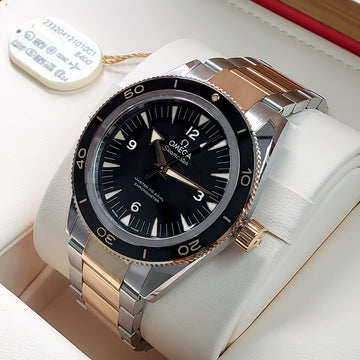 Omega Seamaster 300 Co-Axial Chronometer 41mm Rose Gold/Steel Watch 233.20.41.21.01.001 Box Papers