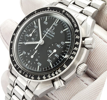 Omega Speedmaster Reduced 39mm Hesalite Chronograph Balck Dial Watch 3510.50.00