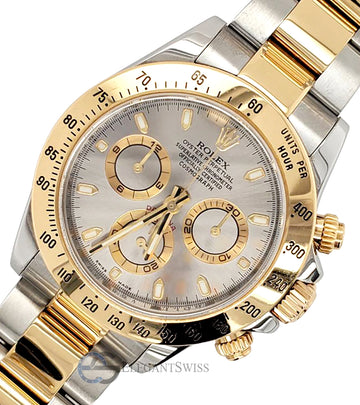 Rolex Cosmograph Daytona 40mm Grey Dial Yellow Gold/Steel Watch 116523